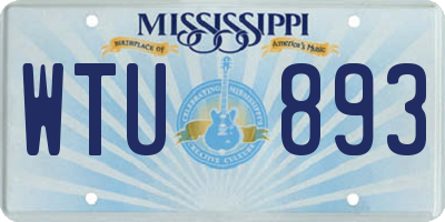 MS license plate WTU893