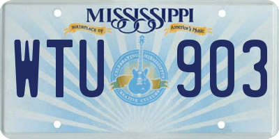 MS license plate WTU903