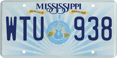 MS license plate WTU938