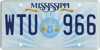 MS license plate WTU966