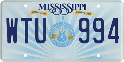 MS license plate WTU994