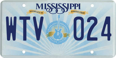 MS license plate WTV024