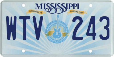 MS license plate WTV243