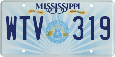 MS license plate WTV319