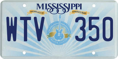 MS license plate WTV350