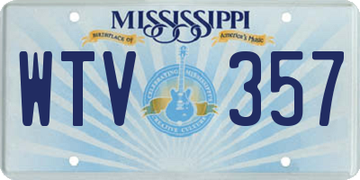MS license plate WTV357