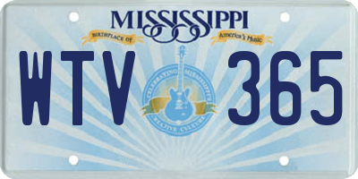 MS license plate WTV365