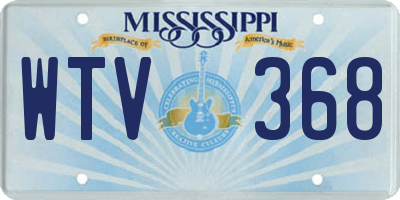 MS license plate WTV368
