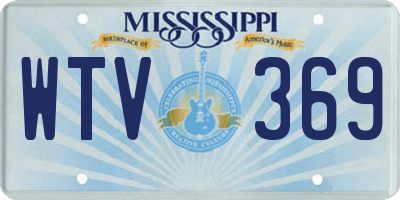 MS license plate WTV369