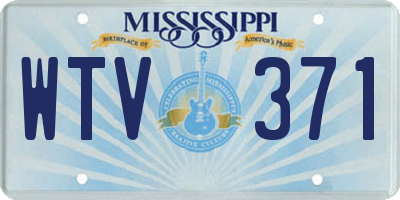 MS license plate WTV371