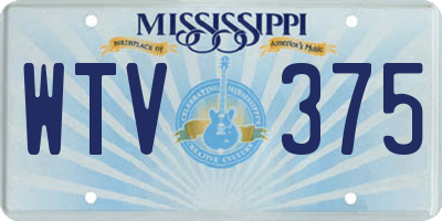 MS license plate WTV375