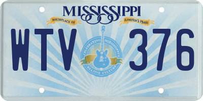 MS license plate WTV376