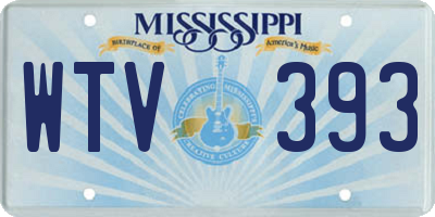 MS license plate WTV393