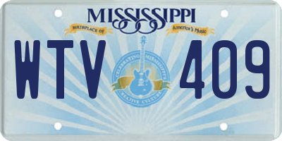 MS license plate WTV409