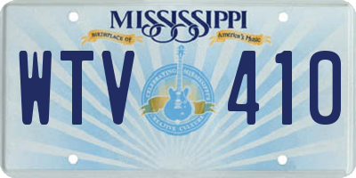 MS license plate WTV410