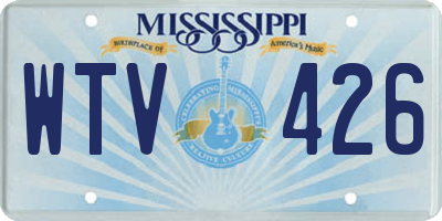 MS license plate WTV426