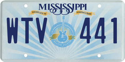 MS license plate WTV441