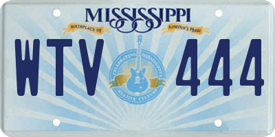 MS license plate WTV444