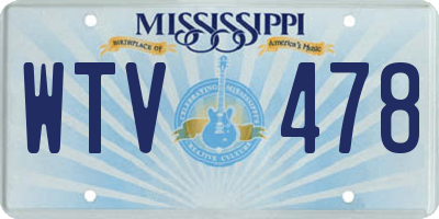 MS license plate WTV478