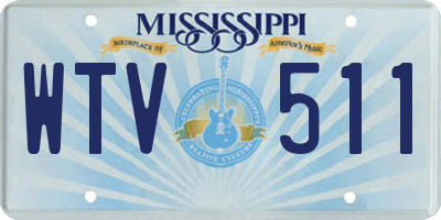 MS license plate WTV511