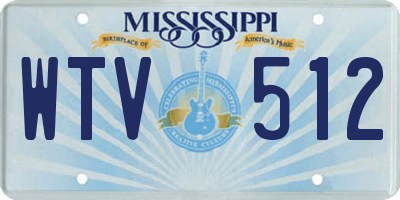 MS license plate WTV512