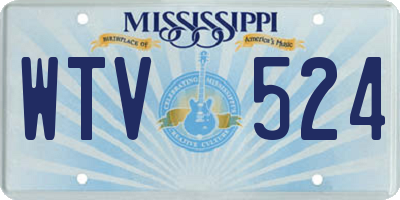 MS license plate WTV524
