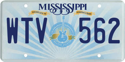MS license plate WTV562