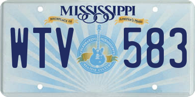 MS license plate WTV583