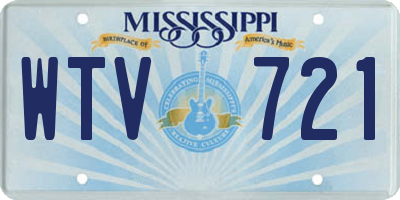 MS license plate WTV721