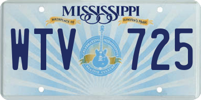 MS license plate WTV725