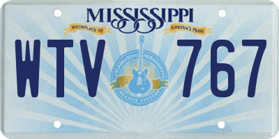 MS license plate WTV767
