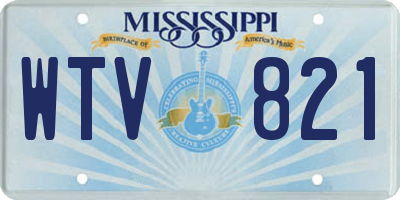 MS license plate WTV821
