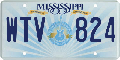 MS license plate WTV824