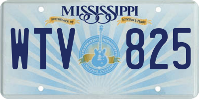 MS license plate WTV825