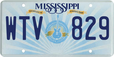 MS license plate WTV829