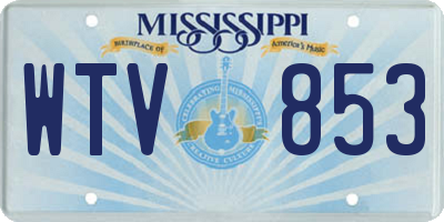 MS license plate WTV853
