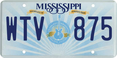 MS license plate WTV875