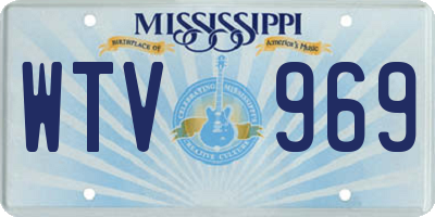 MS license plate WTV969
