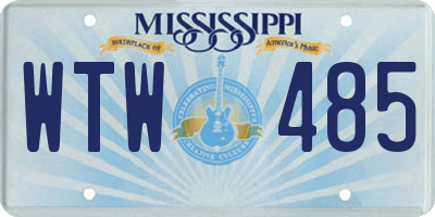 MS license plate WTW485