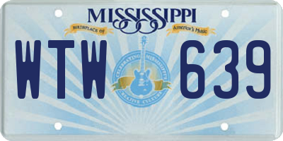 MS license plate WTW639