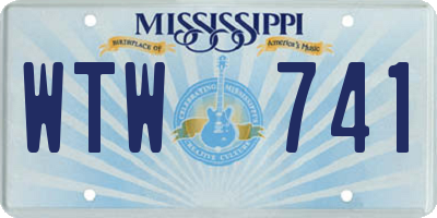 MS license plate WTW741