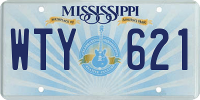 MS license plate WTY621