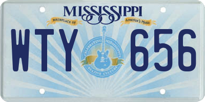 MS license plate WTY656