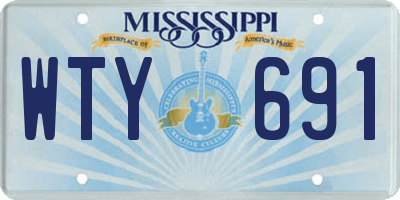 MS license plate WTY691