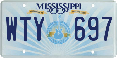 MS license plate WTY697