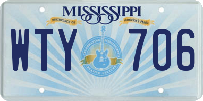 MS license plate WTY706