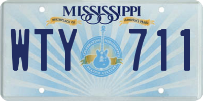 MS license plate WTY711
