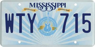 MS license plate WTY715