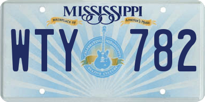 MS license plate WTY782