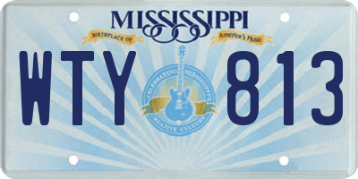 MS license plate WTY813